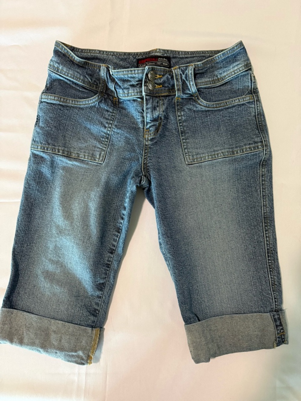 Aeropostale Women's Light Blue Denim Bermuda Shorts